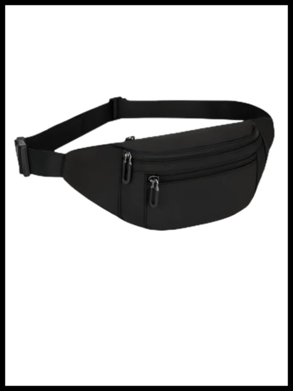 Fanny Pack Belt Bag Water-Resistant 3-Zipper Pockets Lightweight Waist Pack for